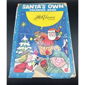 Rare Robinson’s Department Store Christmas Santa Claus Coloring Book 1958 -#2